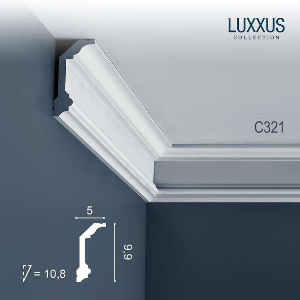 C321 Orac Decor Luxxus карниз потолочный плинтус из полиуретана