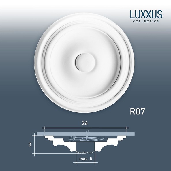 R07 Розетка потолочная Orac Luxxus Orac Decor