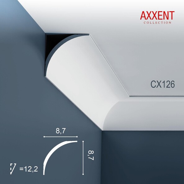 CX126 Orac Decor Axxent карниз потолочный плинтус из дюрополимера