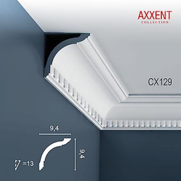 CX129 Orac Decor Axxent карниз потолочный плинтус из дюрополимера 94*94*2000 мм