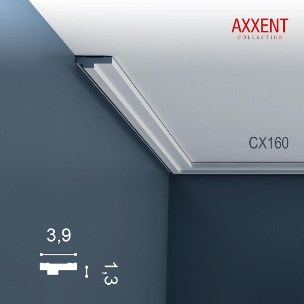 CX160 Orac Decor Axxent карниз потолочный плинтус из дюрополимера