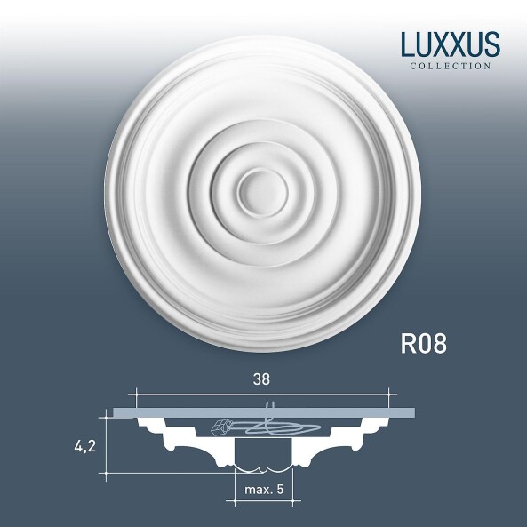 R08 Розетка потолочная Orac Luxxus Orac Decor