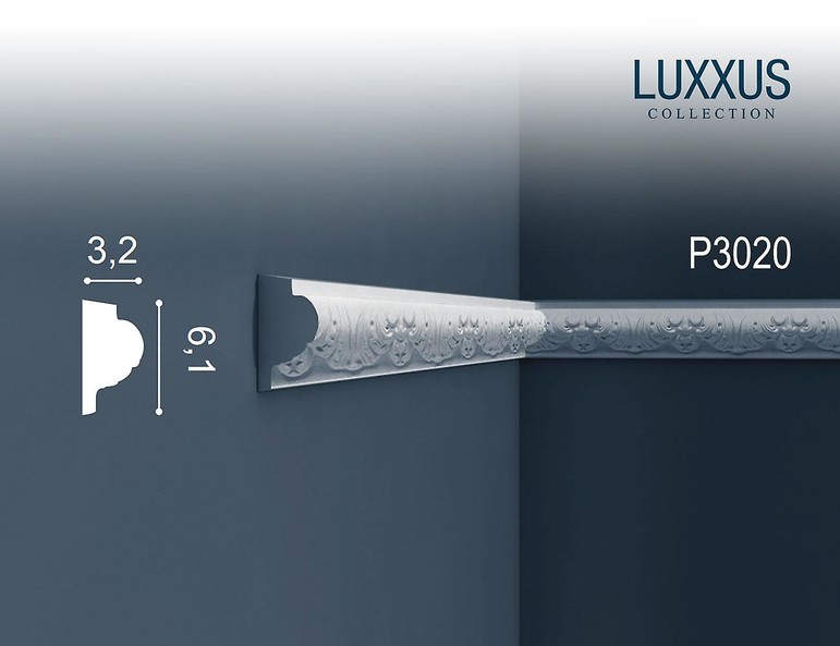P3020 Orac Luxxus Orac Decor молдинг из полиуретана 61*32*2000 мм