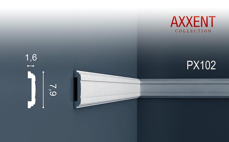 PX102 Orac Axxent Orac Decor молдинг из дюрополимера 79*16*2000 мм