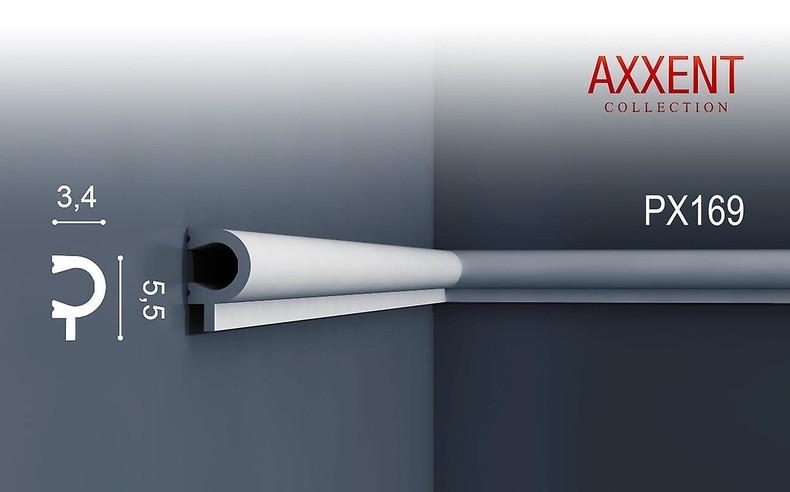 PX169 Orac Decor Orac Axxent молдинг из дюрополимера 55*34*2000 мм