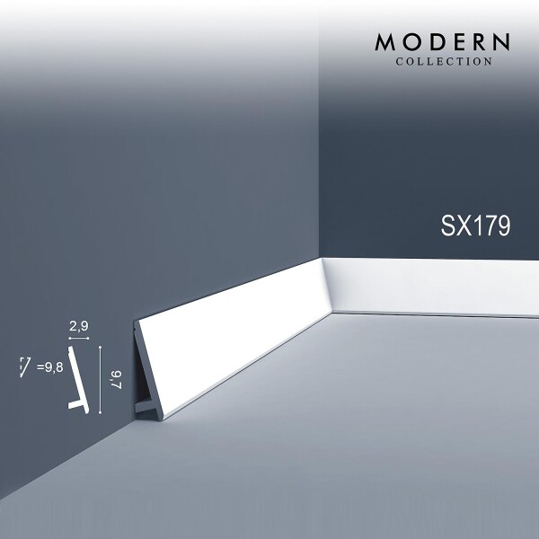 SX179 Diagonal профиль для скрытого освещения Orac Decor Axxent