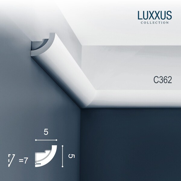 C362 Orac Decor Luxxus карниз потолочный плинтус под скрытое освещение из полиуретана