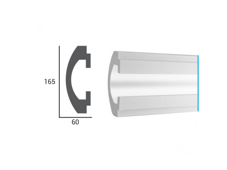KD112 Tesori карниз потолочный плинтус для скрытого освещения из полистирола