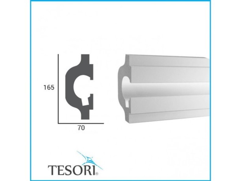 KD119 Tesori карниз потолочный плинтус для скрытого освещения из полистирола