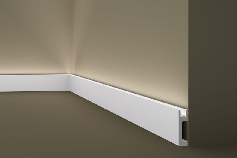 Многофункциональный плинтус потолочный напольный молдинг для скрытого освещения NMC Wallstyl IL10