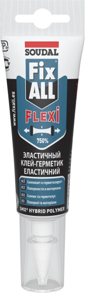 Гибридный эластичный клей-герметик Soudal Fix All Flexi 125 мл 
